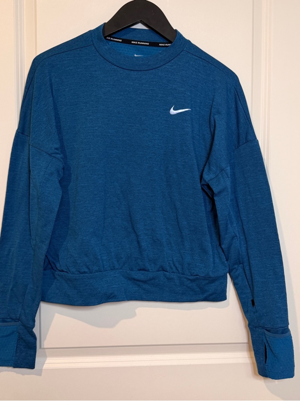 Nike Running Blue Crewneck Pullover with Swoosh